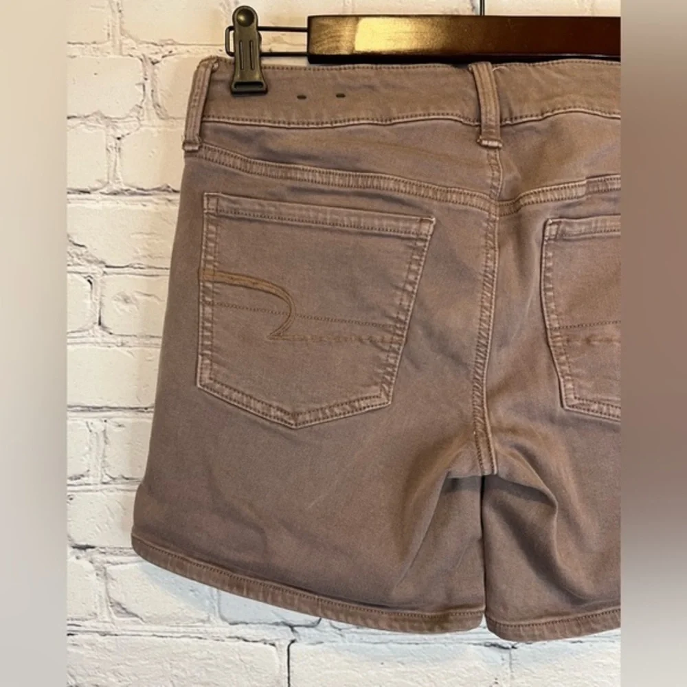American‎ Eagle Women's Super Stretch Midi AEO Twill Purple Jean Shorts 8